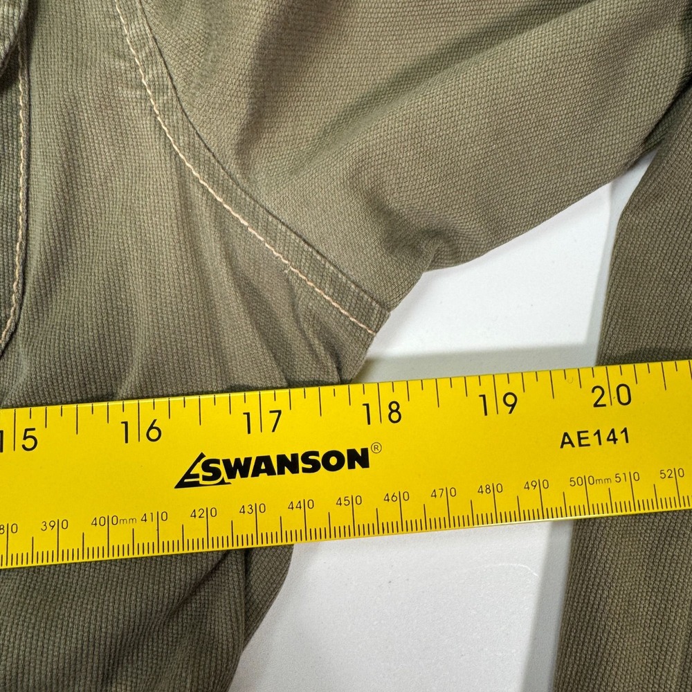 Plugg Utility Jacket Womens L Olive Green Military Button Up Distressed Y2K - Picture 14 of 16